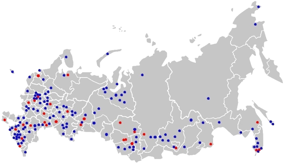 Где работает продукция 1РТК